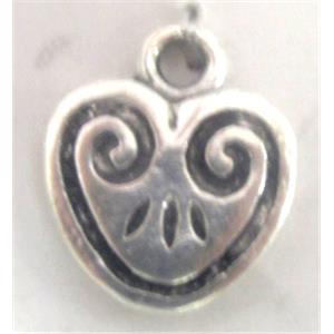 Tibetan Silver pendant, lead free and nickel free, 14x12mm