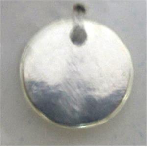 Tibetan Silver pendant, lead free and nickel free, 9mm dia