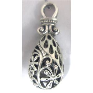 Tibetan Silver pendants, Non-Nickel, 35x13mm