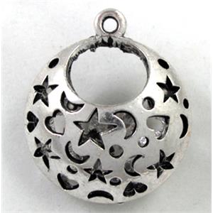 Tibetan Silver Charms pendants, Non-Nickel, 27x25mm