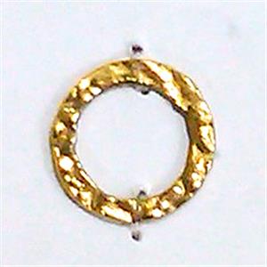 Tibetan Silver ring, Lead free and nickel Free, gold, 12mm dia