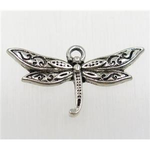 tibetan silver dragonfly pendant, non-nickel, approx 16x23mm