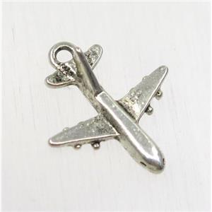 tibetan silver airplane pendant, non-nickel, approx 18.5x19mm