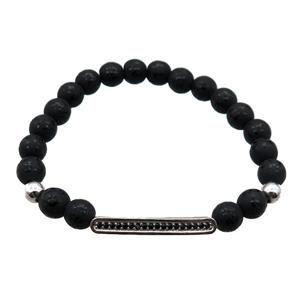 black Onyx Agate Bracelet, stretchy, approx 8mm dia