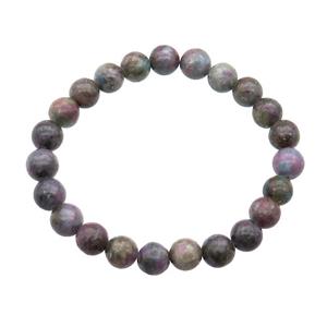 Corundum Bracelet Stretchy Round, approx 8mm dia