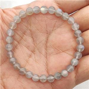 Labradorite Bracelet Stretchy Round, approx 6mm dia