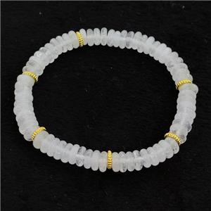 Natural Clear Angola Quartz Bracelets Stretchy, approx 6mm