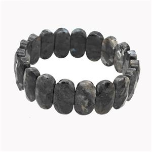 Black Labradorite Bracelet Stretchy, approx 11-20mm