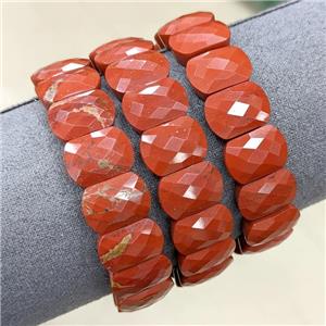 Natural Red Jasper Bracelet Stretchy, approx 10-14mm