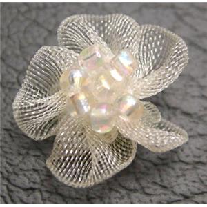 Handcraft Fabric Flower, 14mm diameter