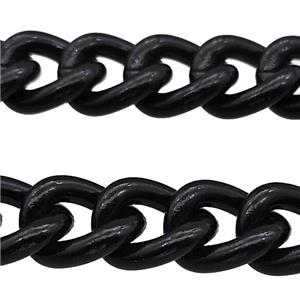 Aluminium Chain Black Painted, approx 13-16mm