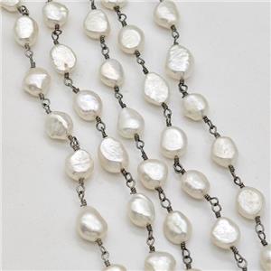 White Pearl China, approx 9-10mm