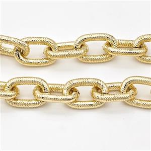 Aluminium Chain Gold Plated, approx 14-22mm