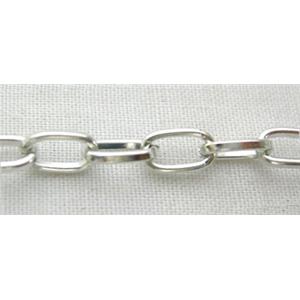 platinum plated Iron Chain, 3.5x6.5mm