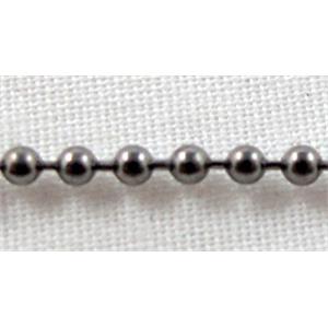 round Ball-Chain, copper, black, 1.2mm dia