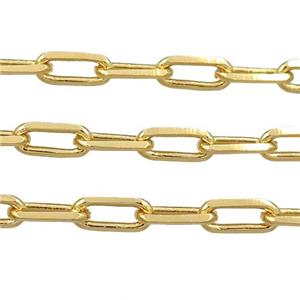 copper chain, gold plated, approx 4x9.5mm