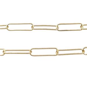 copper chain, gold plated, approx 6.5x22mm