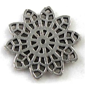 Tibetan Silver Charms, Non-Nickel, Zn alloy, 21mm dia