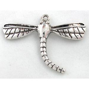 Tibetan Silver dragonfly pendants, Zn Alloy, 40x30mm