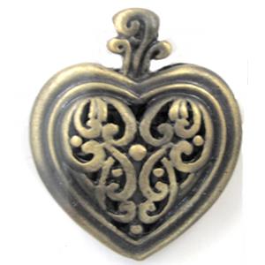 Tibetan Silver heart pendants, Lead and nickel Free, 35mm wide