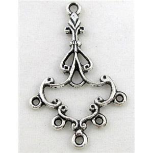 tibetan silver pendant, Non-Nickel, approx 23x35mm