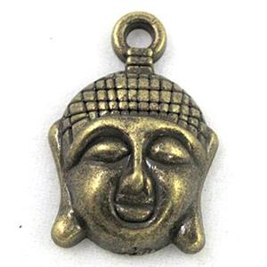 Tibetan silver buddha pendants, Non-nickel, antique bronze, approx 15x22mm