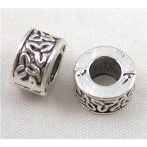 bead, tibetan silver Non-Nickel, approx 10-14mm, 5mm hole