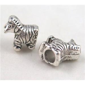 tibetan silver horse beads Non-Nickel, approx 10-14mm, 5mm hole