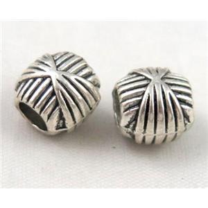 tibetan silver beads Non-Nickel, approx 10-14mm, 5mm hole