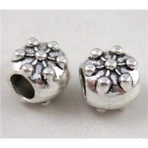 tibetan silver beads Non-Nickel, approx 10-14mm, 5mm hole