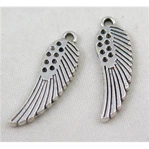 Tibetan silver angel wing pendant, Non-nickel, approx 8x25mm