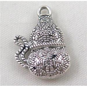 Tibetan silver pendant, Non-nickel, approx 15x20mm