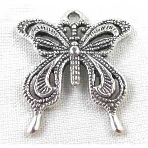 Tibetan Silver pendants, butterfly, 25x28mm