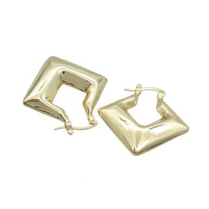 Copper Latchback Earring Gold Plated, approx 30mm