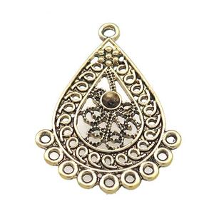 Tibetan Style Zinc Pendant Antique Bronze, approx 30-38mm