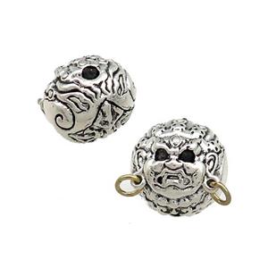 Tibetan Style Copper Jambhala Beads Antique Silver Bronze, approx 12.5mm