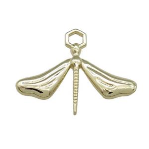 Copper Dragonfly Pendant Gold Plated, approx 17-27mm