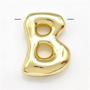 Copper Letter-B Pendant Gold Plated, approx 15-21mm