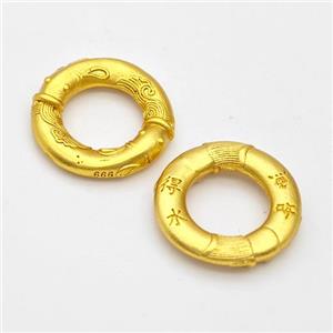 Copper Circle Connector Gold Plated, approx 21mm