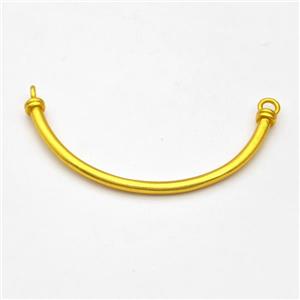 Copper Connector Curving Stick Bracelet Bar Half Bangle Gold Plated, approx 3mm, 60mm