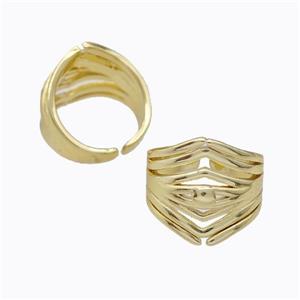 Copper Ring Gold Plated, approx 20mm, 18mm dia