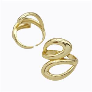 Copper Rings Gold Plated, approx 12-20mm, 18mm dia