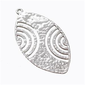 Copper Leaf Pendant Flat Platinum Plated, approx 28-46mm