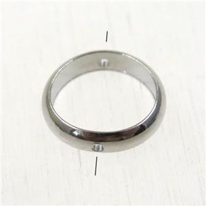 brass ring bead, platinum plated, approx 12mm dia