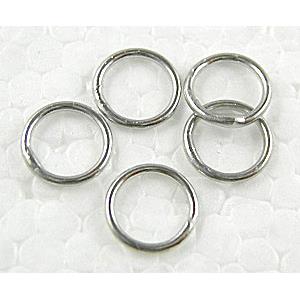 Closed Jump Rings, Copper, Platinum Plated, 7mm dia