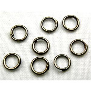 Jump Rings, iron, black, 8mm dia