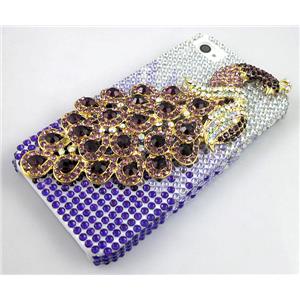 iPhone 4&4S Peacock Diamond Rainstone Case Cover, 63x116mm