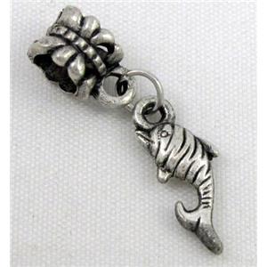 Bracelet spacer, alloy hanger, pendant, approx 20-30mm, 5mm hole