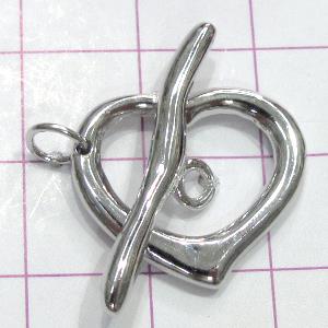 Copper toggle clasps, 24x16mm, stick: 25mm length, color code: F platinum