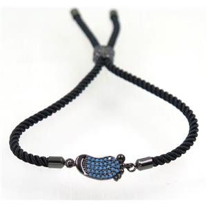 handmade bracelet with nylon wire, zircon bead, approx 8-15mm